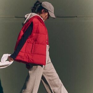 Free people in a bubble puffer vest